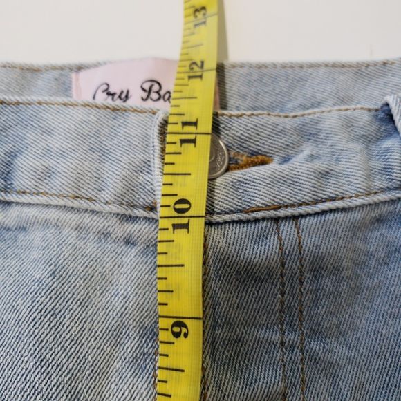 Cry Baby Women's Light Wash Button Fly Straight Leg Jeans, Size 29-P, Size 8 - Picture 11 of 12